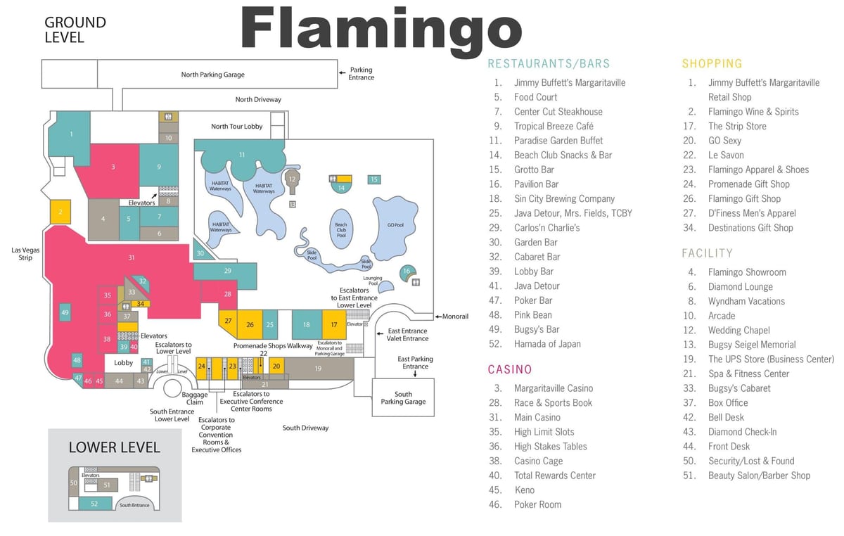peta dari Flamingo Las Vegas