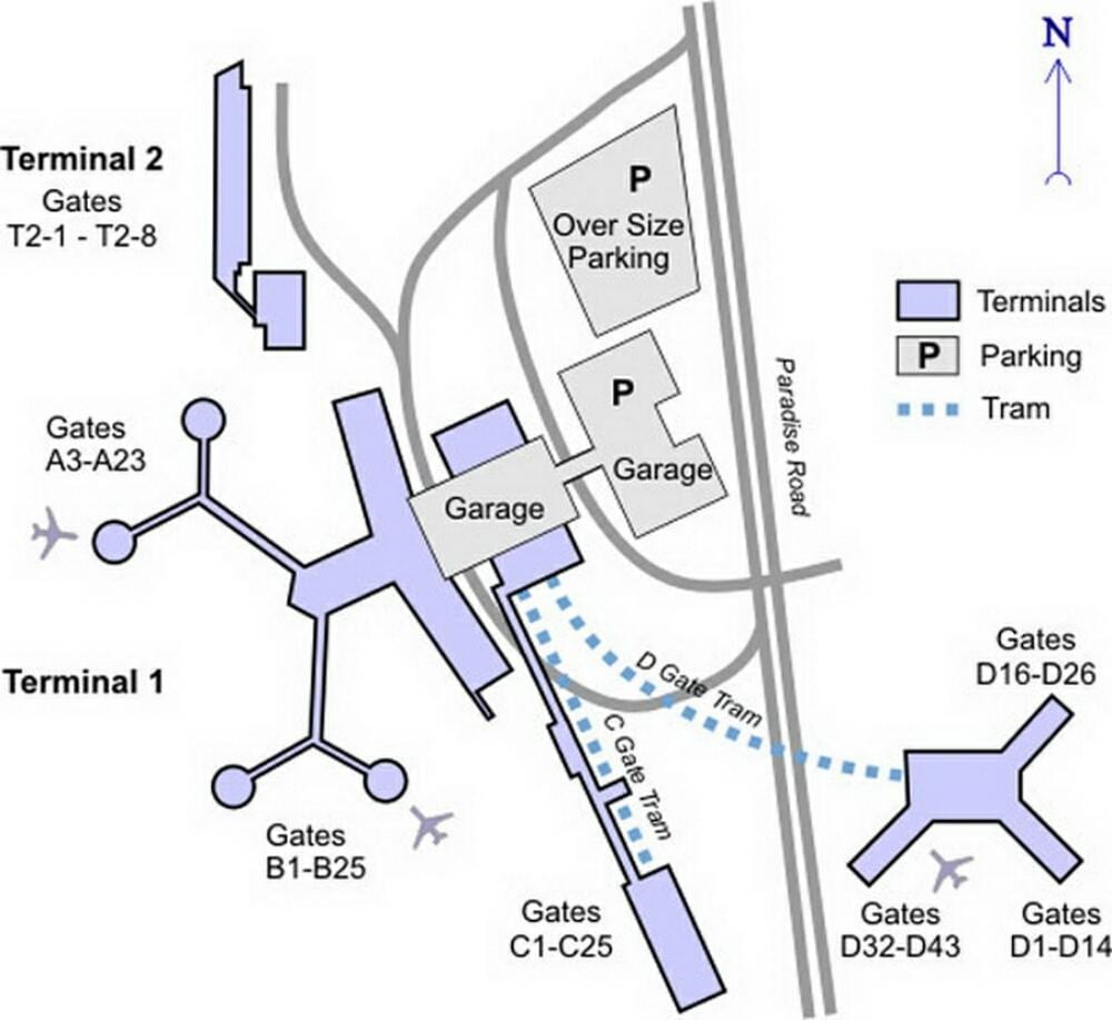 McCarran airport terminal map