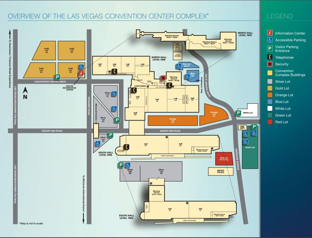 peta dari Las Vegas convention center