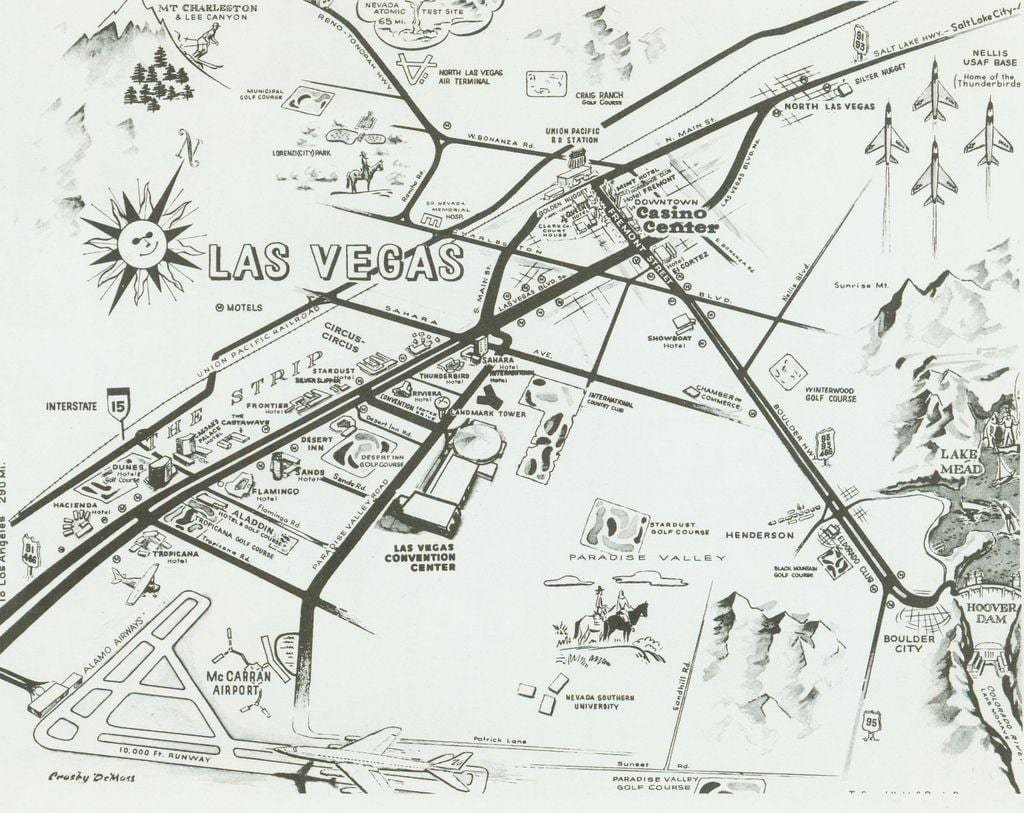 old Las Vegas strip map